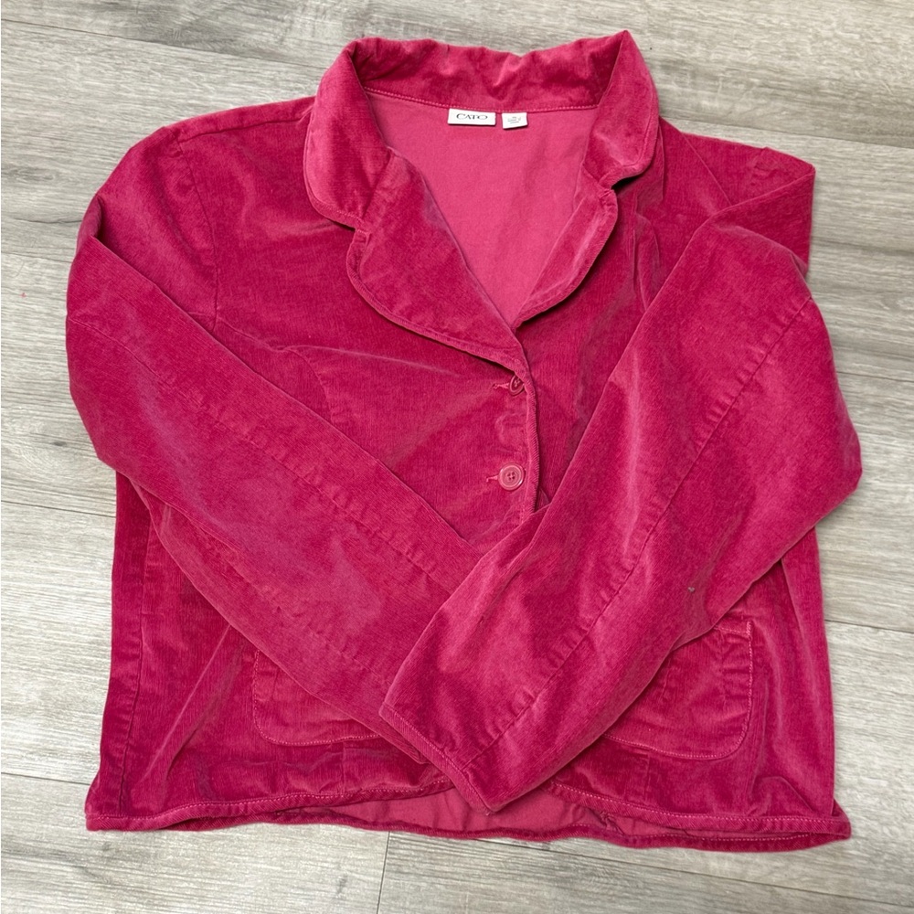 Cato Fuchsia Corduroy Blazer